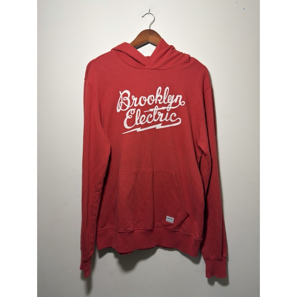 Denim Supply Ralph Lauren Hoodie Medium Red Rare BROOKLYN ELECTRIC
